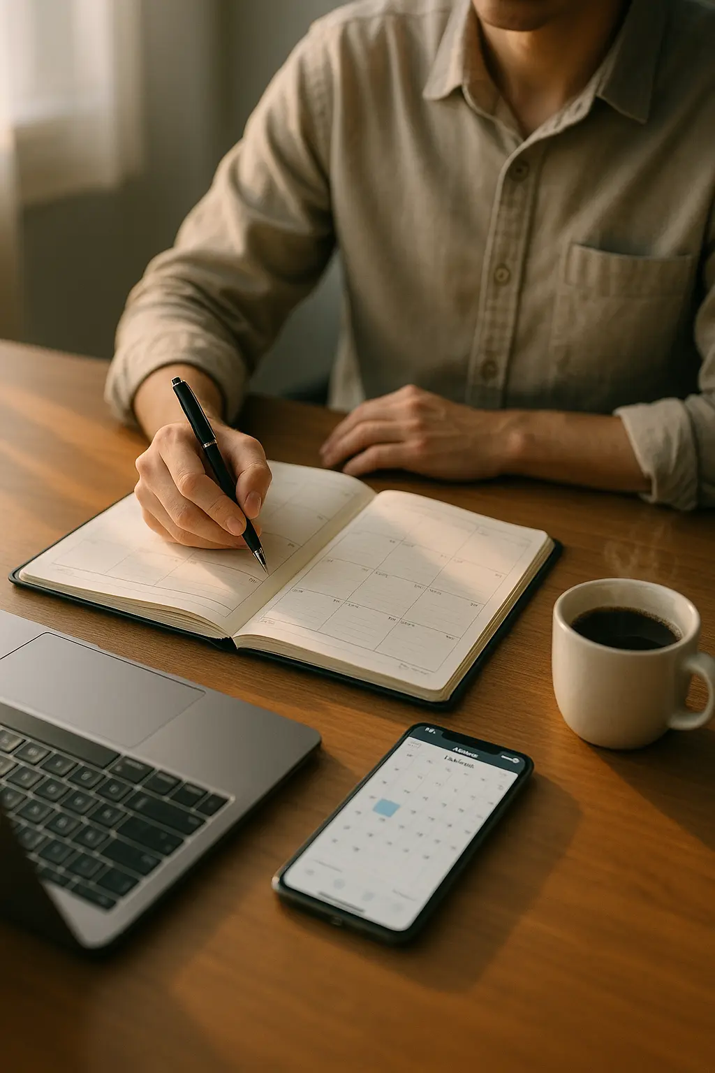 psicóloga explicando herramientas de gestión del tiempo para reducir estrés y mejorar productividad